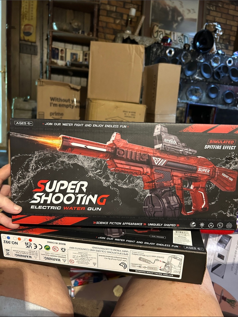 Super Shooting Electric Water Gun - Red